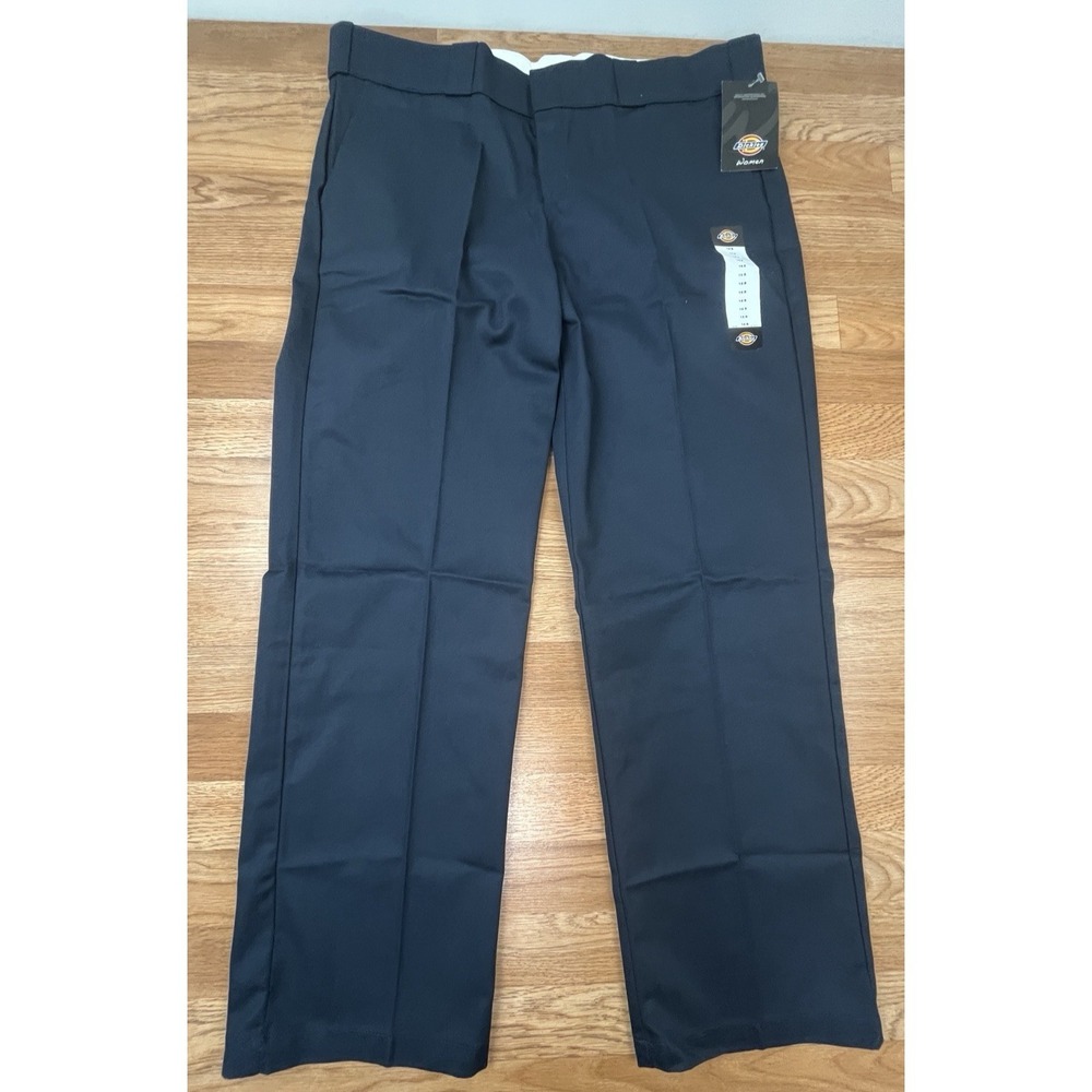 Dickies 774‎ Work Pants Navy Blue Women's Size 14 Reg Straight Leg NEW